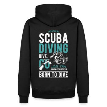 Gerätetauchen Sporttauchen Scuba Diving Taucher - Männer Premium Bio Hoodie - Schwarz - Hinten - Nico (187cm)