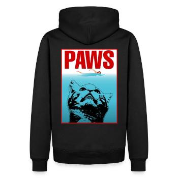Paws - Sweat à capuche Premium bio Homme - noir - Dos - Nico (187cm)