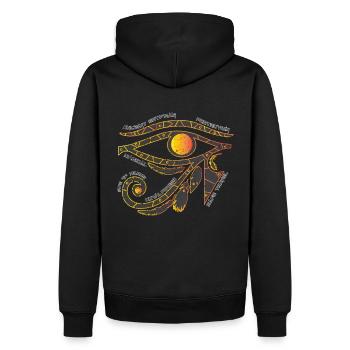 Eye of Horus Ägypten Pharao Nil Magisch Auge - Männer Premium Bio Hoodie - Schwarz - Hinten - Nico (187cm)