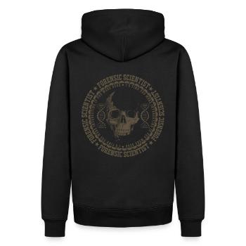 Scientifique légiste Scientifique légiste énonciations drôles Tot - Sweat à capuche Premium bio Homme - noir - Dos - Nico (187cm)