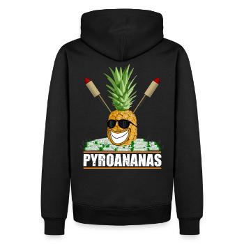 Feux d'artifice Pyro ananas - Sweat à capuche Premium bio Homme - noir - Dos - Nico (187cm)
