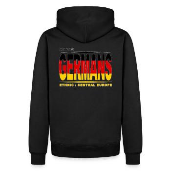 Gebürtige Deutsche Zentral Europa Flagge Fahne - Männer Premium Bio Hoodie - Schwarz - Hinten - Nico (187cm)