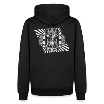 XIIINRV DU 6TEM - officiel - Sweat à capuche Premium bio Homme - noir - Dos - Nico (187cm)