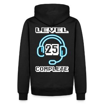 25 Jahre Geburtstag Gamer Geschenk - Männer Premium Bio Hoodie - Schwarz - Hinten - Nico (187cm)