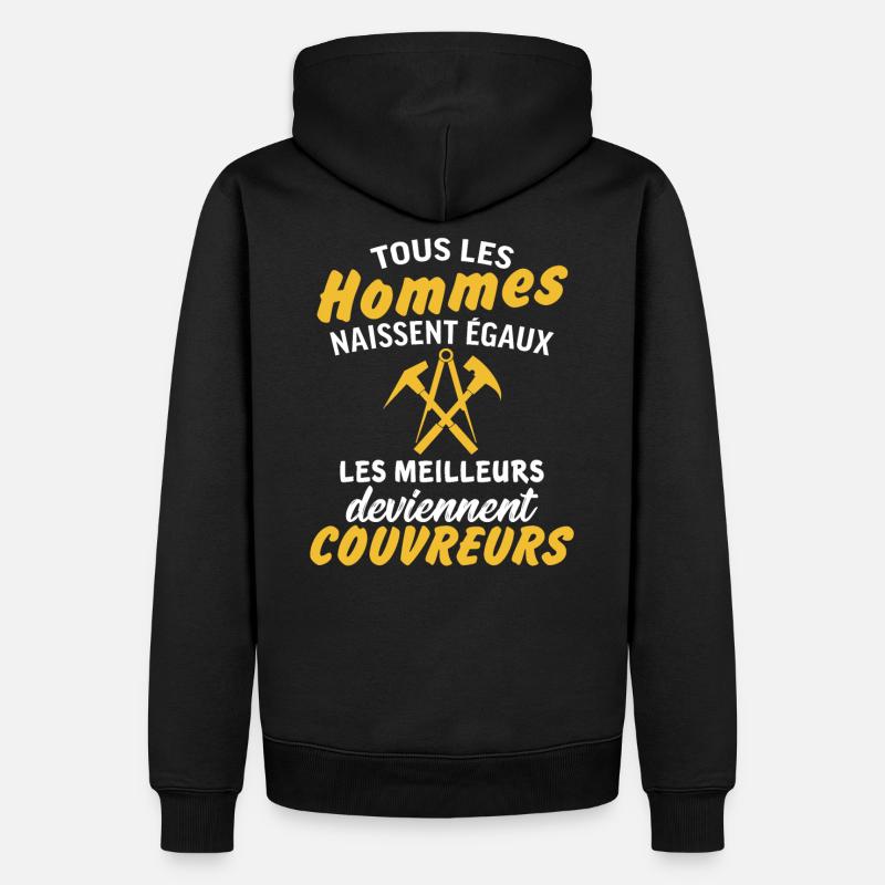 les meilleurs deviennent couvreurs cadeau couvreur - Sweat à capuche Premium bio Homme - noir