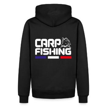 Carpiste de France - Männer Premium Bio Hoodie - Schwarz - Hinten - Nico (187cm)