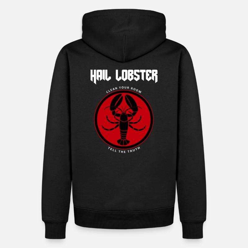 Hail Lobster - satire - Sweat à capuche Premium bio Homme - noir