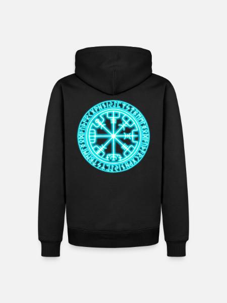 Vegvisir neon - Men’s Premium Organic Hoodie - black