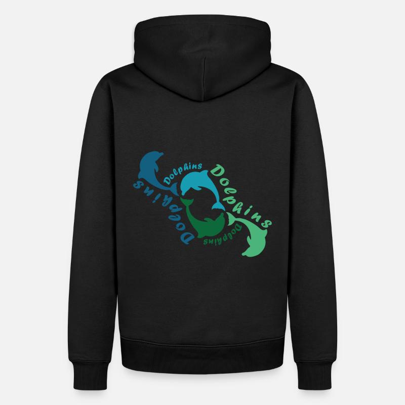 Delfin - Männer Premium Bio Hoodie - Schwarz