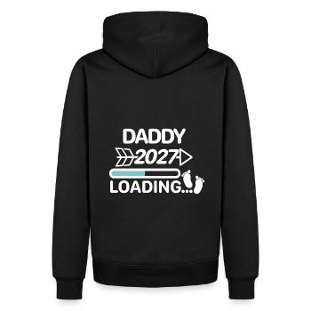 Daddy 2027 - Männer Premium Bio Hoodie - Schwarz - Hinten - Nico (187cm)