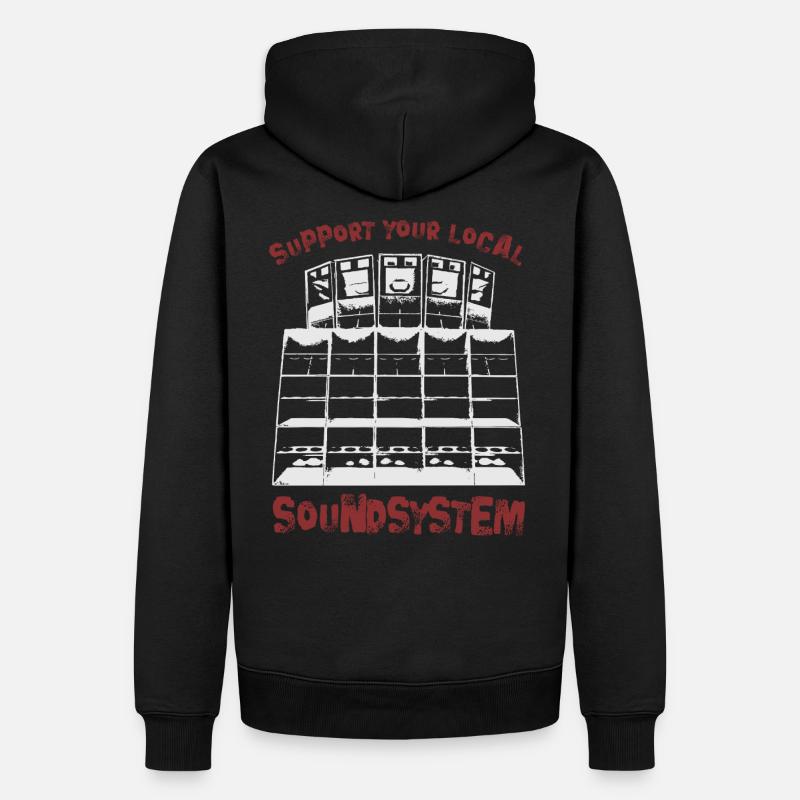 support your local soundsystem - Männer Premium Bio Hoodie - Schwarz