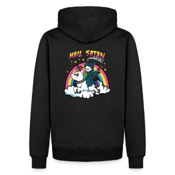 Salut Satan I Effrayant Mignon Pastel Goth Grim Reaper - Sweat à capuche Premium bio Homme - noir - Dos - Nico (187cm)