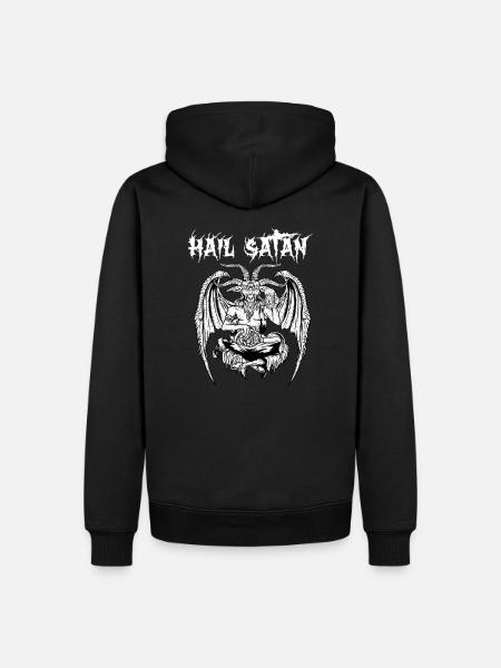 Hail Satan I Satanic Baphomet - Men’s Premium Organic Hoodie - black