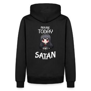 Peut-être qu’aujourd’hui Satan I Satanic Creepy Cute Anime Girl - Sweat à capuche Premium bio Homme - noir - Dos - Nico (187cm)