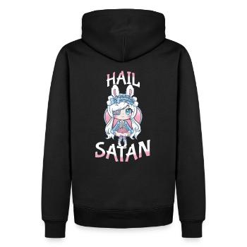 Salut Satan I Satanic Creepy Cute Anime Girl - Sweat à capuche Premium bio Homme - noir - Dos - Nico (187cm)