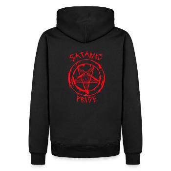 Orgueil satanique I Pentagramme - Sweat à capuche Premium bio Homme - noir - Dos - Nico (187cm)