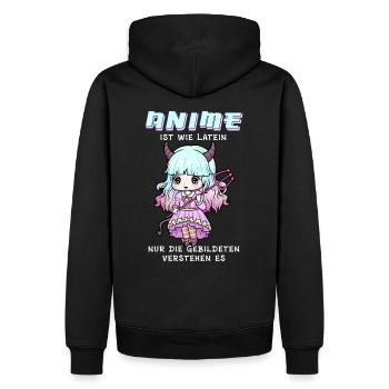 Anime est comme Latin I Creepy Cute Witch - Sweat à capuche Premium bio Homme - noir - Dos - Nico (187cm)