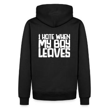 I Hate When My Bay Leaves I Funny Gardening - Men’s Premium Organic Hoodie - black - Back - Nico (187cm)
