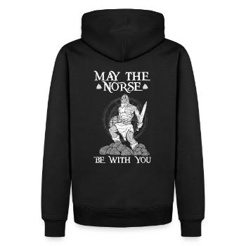 Que les Scandinaves soient avec vous Odin Viking - Sweat à capuche Premium bio Homme - noir - Dos - Nico (187cm)