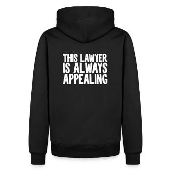 This Lawyer is Always Appealing Funny Attorney - Men’s Premium Organic Hoodie - black - Back - Nico (187cm)