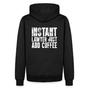 Instant Lawyer Il suffit d’ajouter coffee lawyer funny - Sweat à capuche Premium bio Homme - noir - Dos - Nico (187cm)