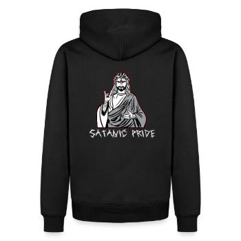 L’orgueil satanique n’est pas aujourd’hui Jésus - Sweat à capuche Premium bio Homme - noir - Dos - Nico (187cm)