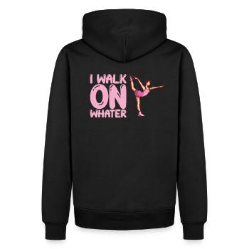 I Walk On Water Eiskunstläufer lustig - Männer Premium Bio Hoodie - Schwarz - Hinten - Nico (187cm)