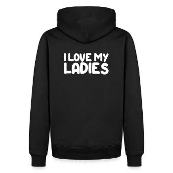 J’aime mes dames Farmer Farmer Funny - Sweat à capuche Premium bio Homme - noir - Dos - Nico (187cm)