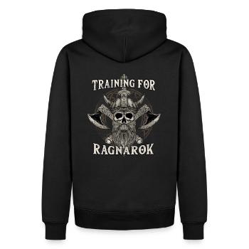 Entraînement pour Ragnarok I Walhalla Vikings - Sweat à capuche Premium bio Homme - noir - Dos - Nico (187cm)