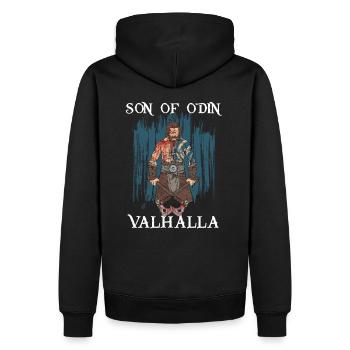 Fils d’Odin I Viking Walhalla Odin - Sweat à capuche Premium bio Homme - noir - Dos - Nico (187cm)