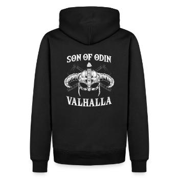 Fils d’Odin I Valhalla Viking - Sweat à capuche Premium bio Homme - noir - Dos - Nico (187cm)