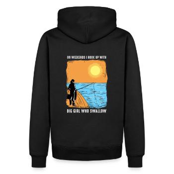 On Weekends I hook Up With Big Girl Who Swallow - Männer Premium Bio Hoodie - Schwarz - Hinten - Nico (187cm)