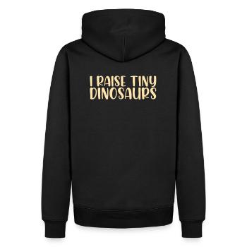 J’élève de minuscules dinosaures minuscules I Poulets drôles - Sweat à capuche Premium bio Homme - noir - Dos - Nico (187cm)