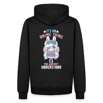 It's An Anime Thing You Wouldn't Understand - Men’s Premium Organic Hoodie - black - Back - Nico (187cm)