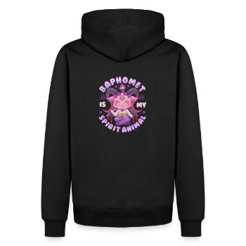 Baphomet est mon animal spirituel I Occulte satanique - Sweat à capuche Premium bio Homme - noir - Dos - Nico (187cm)