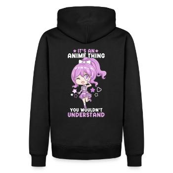 It's An Anime Thing You Wouldn't Understand - Men’s Premium Organic Hoodie - black - Back - Nico (187cm)