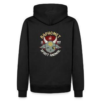 Baphomet est mon animal spirituel I Occulte satanique - Sweat à capuche Premium bio Homme - noir - Dos - Nico (187cm)