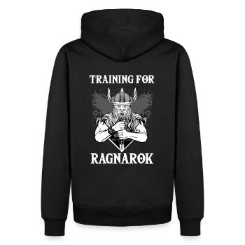 Formation pour Ragnarok I Valhalla Viking - Sweat à capuche Premium bio Homme - noir - Dos - Nico (187cm)
