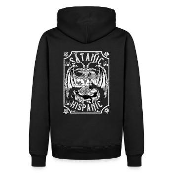 front 43171603190464907 - Männer Premium Bio Hoodie - Schwarz - Hinten - Nico (187cm)