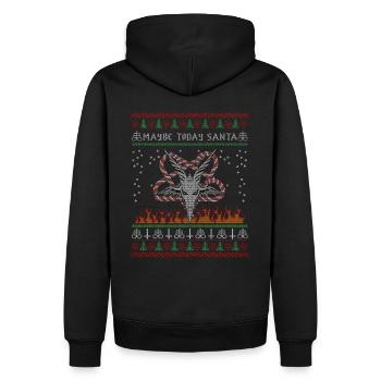 I Pentagramme du diable satanique - Sweat à capuche Premium bio Homme - noir - Dos - Nico (187cm)