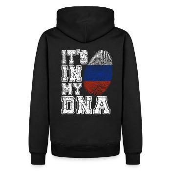 It's In My DNA Russia Patriotic Russian Gift - Männer Premium Bio Hoodie - Schwarz - Hinten - Nico (187cm)