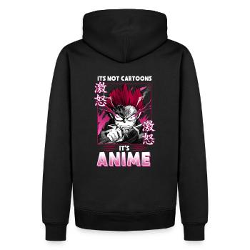 ANIME BOYS ITSNOTCARTOONSITSANIME - Sweat à capuche Premium bio Homme - noir - Dos - Nico (187cm)