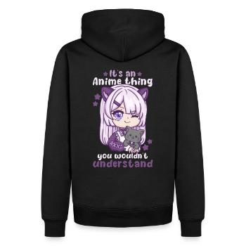 It's An Anime Thing You Wouldn't Understand - Men’s Premium Organic Hoodie - black - Back - Nico (187cm)