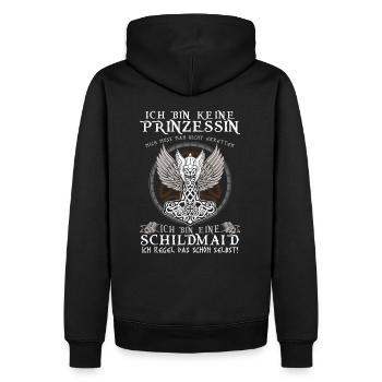 front 77131662293365696 - Männer Premium Bio Hoodie - Schwarz - Hinten - Nico (187cm)