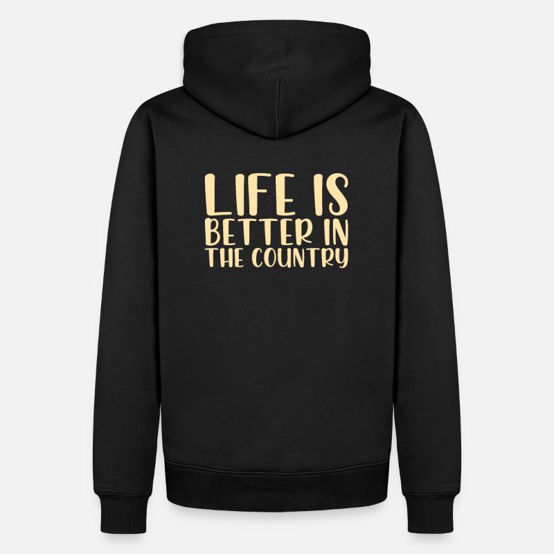 42101611231753766 avant - Sweat à capuche Premium bio Homme - noir