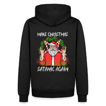 I Baphomet Death Metal - Men’s Premium Organic Hoodie - black - Back - Nico (187cm)