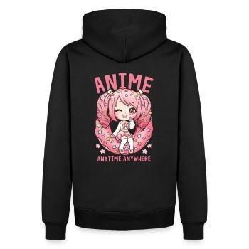 17391664892240580 avant - Sweat à capuche Premium bio Homme - noir - Dos - Nico (187cm)