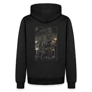 Baba Yaga Witch Witchcraft Spells Gift - Männer Premium Bio Hoodie - Schwarz - Hinten - Nico (187cm)