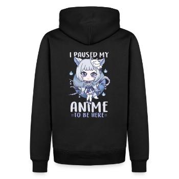 99171666603197551 avant - Sweat à capuche Premium bio Homme - noir - Dos - Nico (187cm)