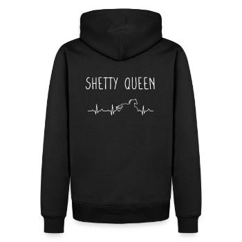 HEARTBEATHORSESHETTYQUEEN - Männer Premium Bio Hoodie - Schwarz - Hinten - Nico (187cm)